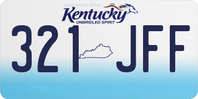 KY license plate 321JFF