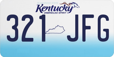 KY license plate 321JFG