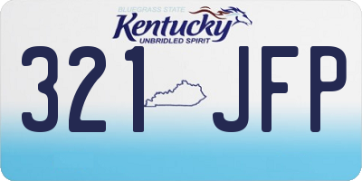 KY license plate 321JFP