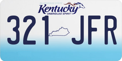 KY license plate 321JFR