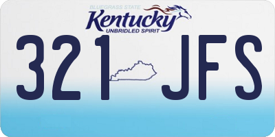 KY license plate 321JFS