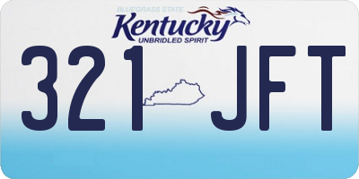 KY license plate 321JFT