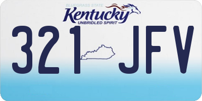 KY license plate 321JFV