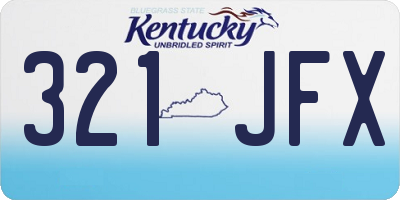 KY license plate 321JFX