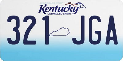 KY license plate 321JGA