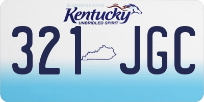 KY license plate 321JGC