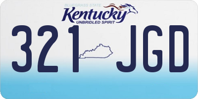 KY license plate 321JGD
