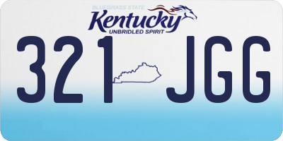 KY license plate 321JGG