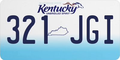 KY license plate 321JGI