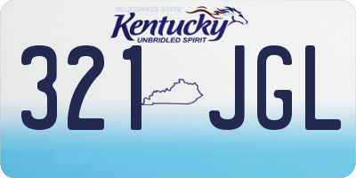 KY license plate 321JGL