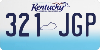 KY license plate 321JGP