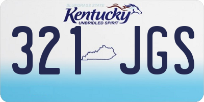 KY license plate 321JGS