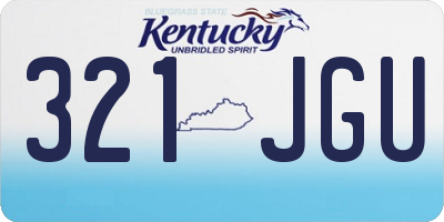 KY license plate 321JGU