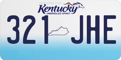 KY license plate 321JHE