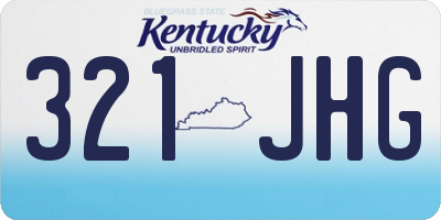 KY license plate 321JHG
