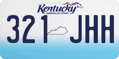 KY license plate 321JHH