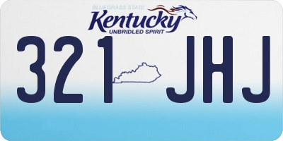 KY license plate 321JHJ