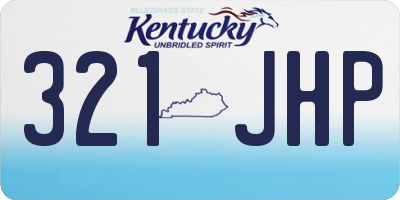 KY license plate 321JHP