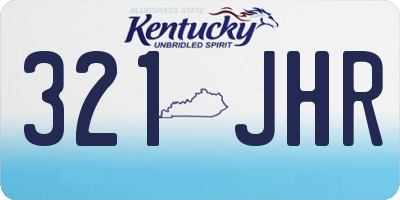 KY license plate 321JHR
