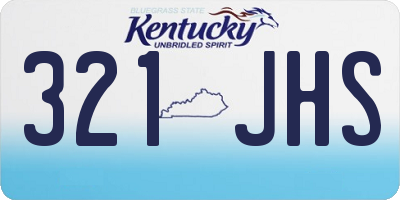 KY license plate 321JHS