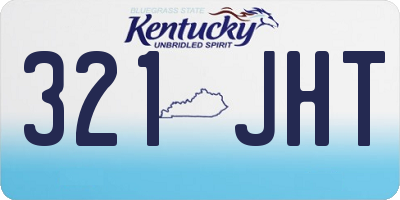 KY license plate 321JHT