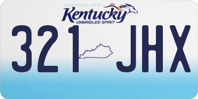 KY license plate 321JHX