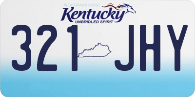 KY license plate 321JHY