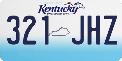 KY license plate 321JHZ