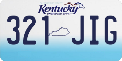 KY license plate 321JIG