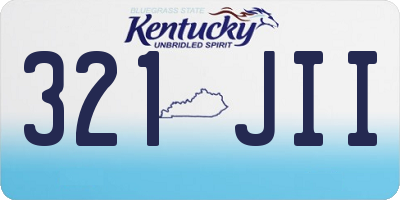 KY license plate 321JII