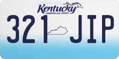 KY license plate 321JIP