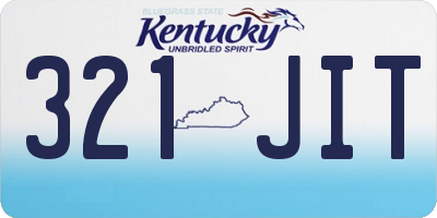 KY license plate 321JIT