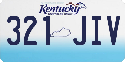 KY license plate 321JIV