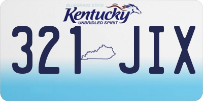KY license plate 321JIX