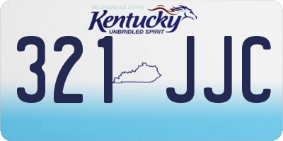 KY license plate 321JJC