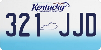 KY license plate 321JJD