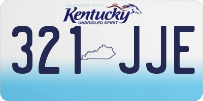 KY license plate 321JJE