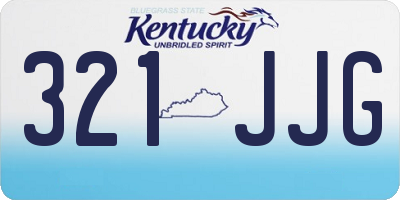KY license plate 321JJG