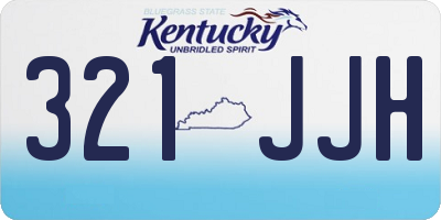 KY license plate 321JJH