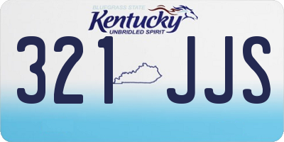 KY license plate 321JJS