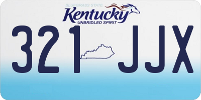 KY license plate 321JJX