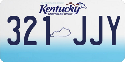 KY license plate 321JJY