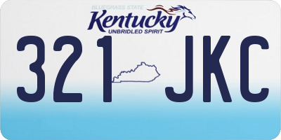 KY license plate 321JKC