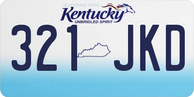 KY license plate 321JKD