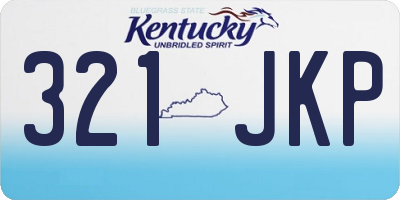 KY license plate 321JKP