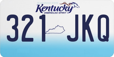 KY license plate 321JKQ