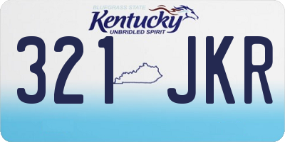 KY license plate 321JKR