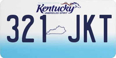 KY license plate 321JKT