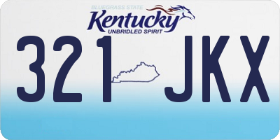KY license plate 321JKX