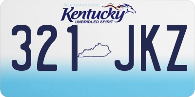 KY license plate 321JKZ